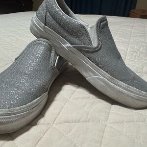 Vans - Silver / Gray Flowers - 6